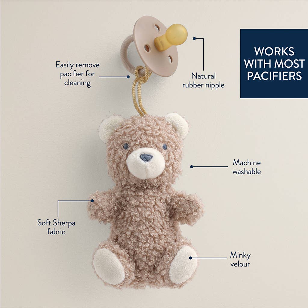 *NEW* Bitzy Pal Natural Rubber Pacifier & Stuffed Animal