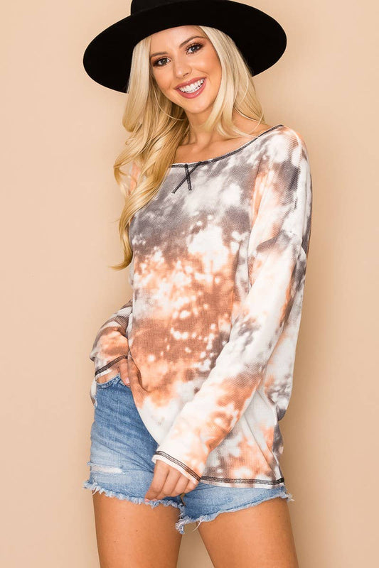 ***SALE*** Tie Dye Scoop Round Neck Top