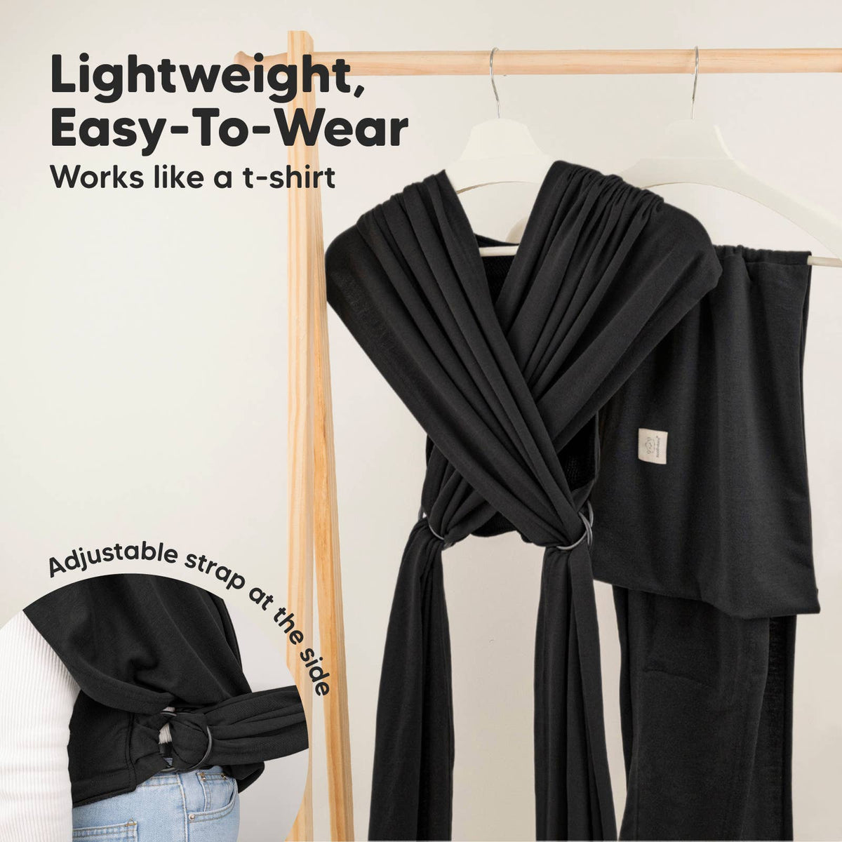 Trendy Black KB D-Lite Wrap Carrier