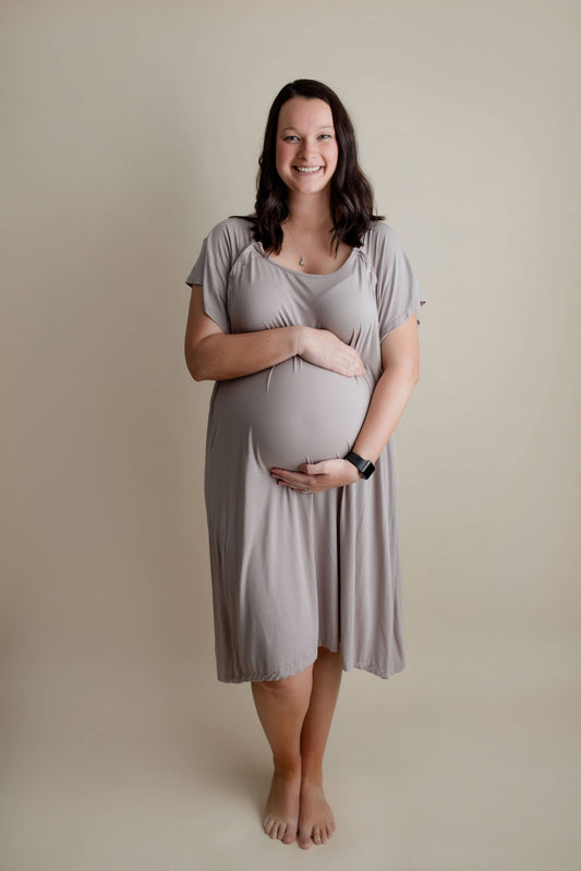 Harbor Mist Maternity Mommy Labor &Delivery, Nursing Gown
