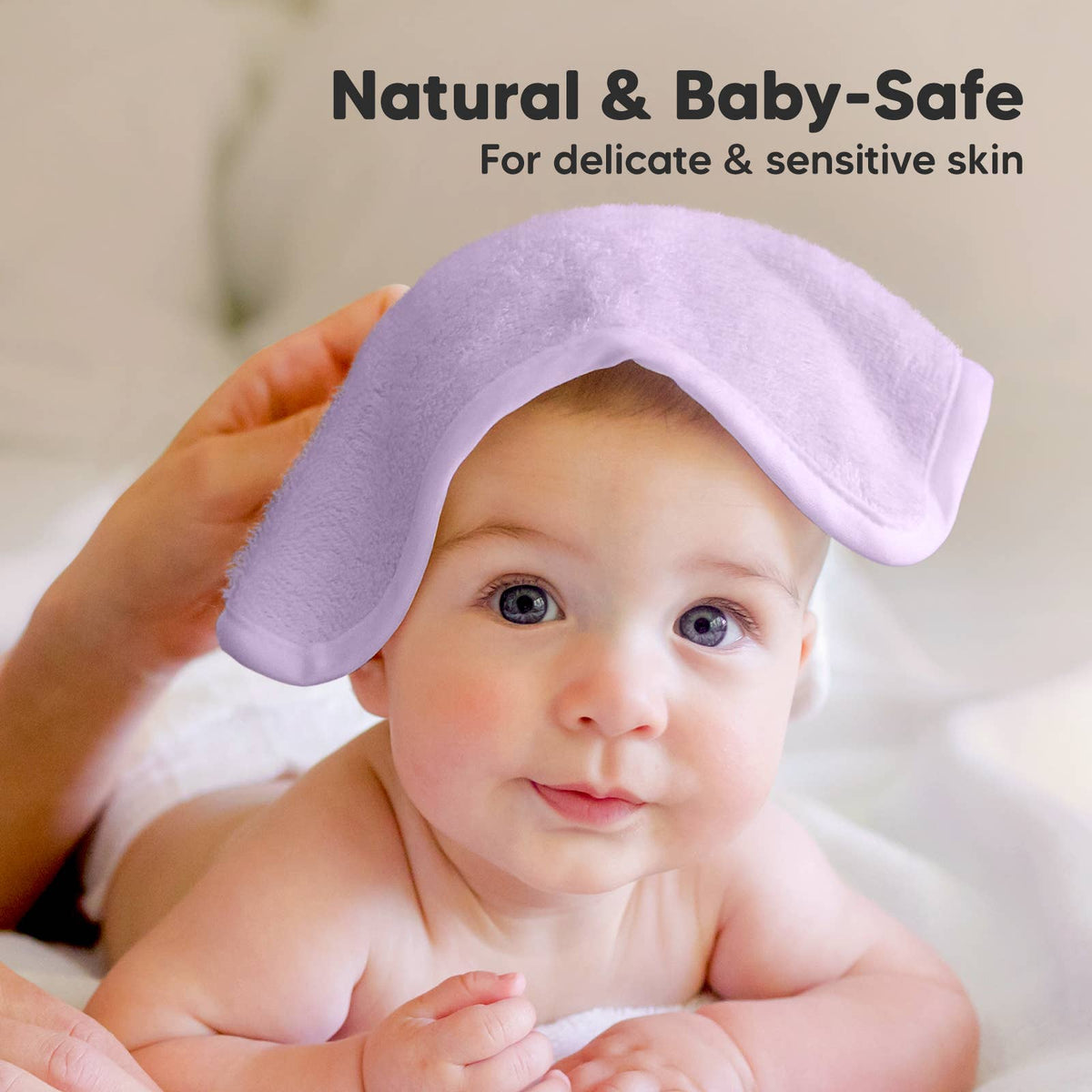 Soft Lilac - 6-Pack Baby Wash Cloths