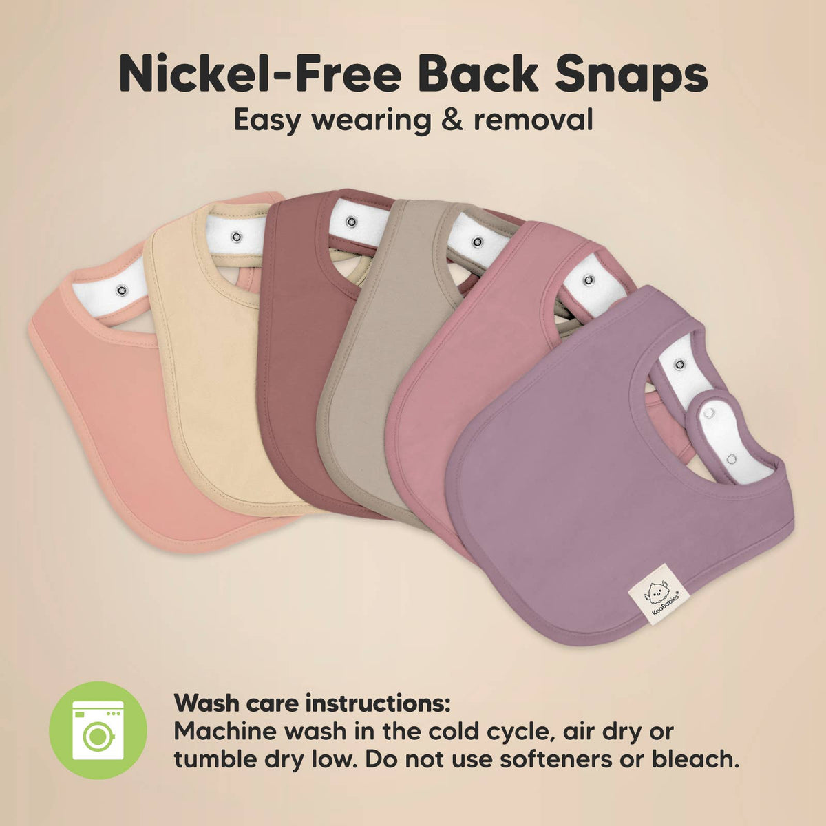 Mauve 8-pack Urban Drool Bibs