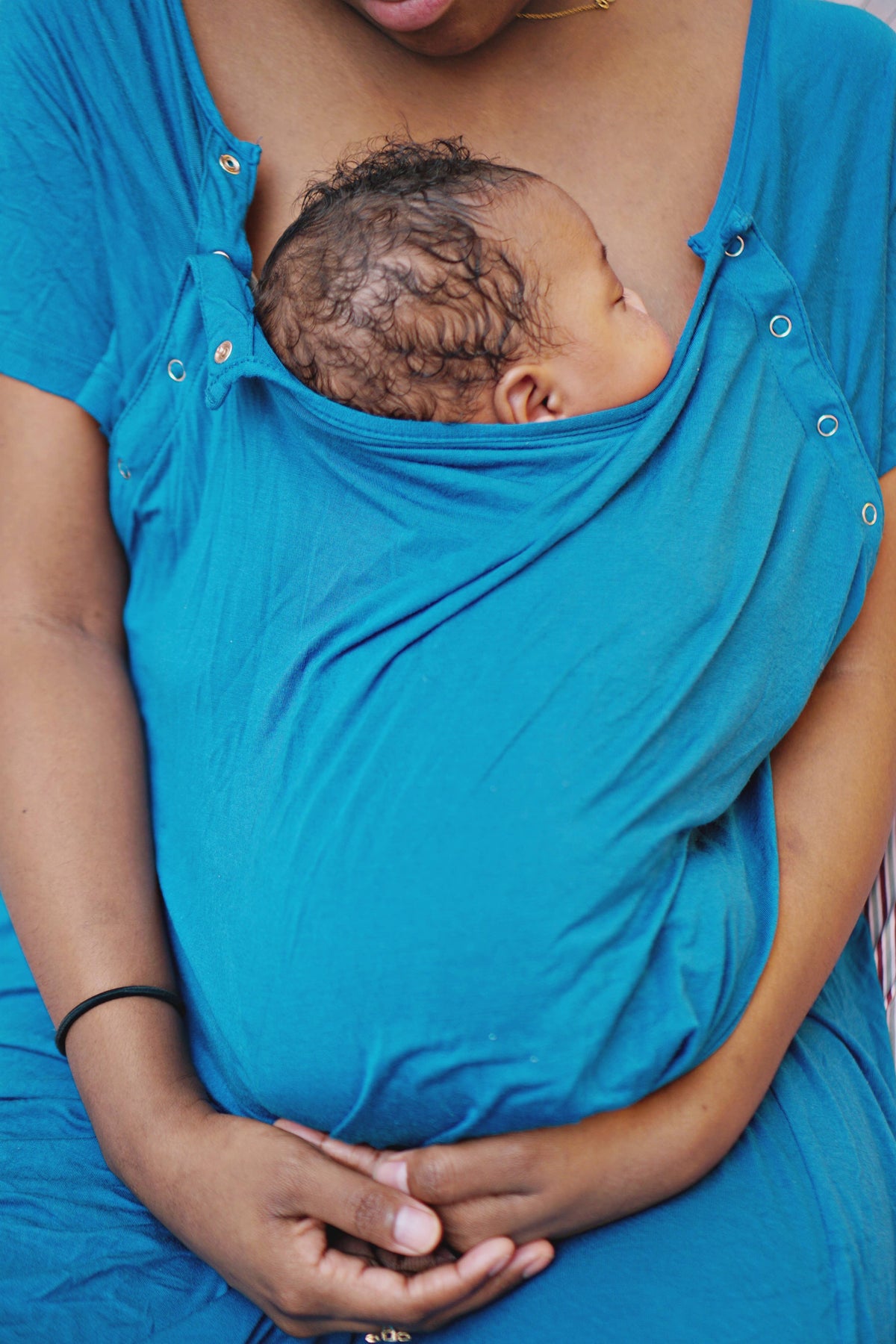 Blue Maternity Mommy Labor & Delivery, Nursing Gown
