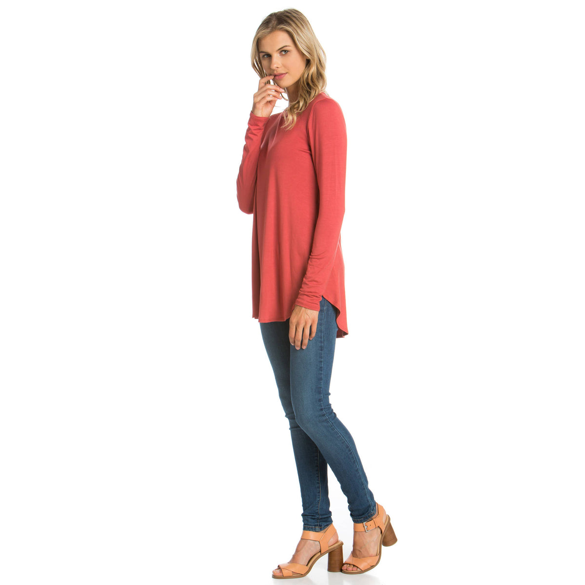 Crew Neck Long Sleeve Top