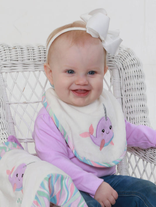 Nina the Narwhal Bib