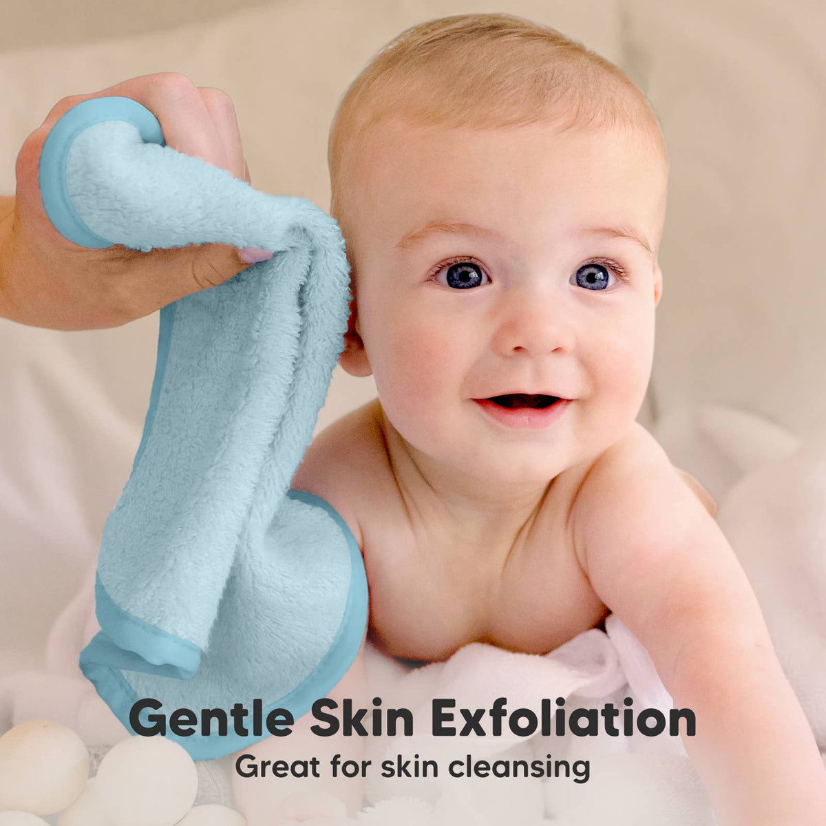Bravo Blue - 6-Pack Baby Wash Cloths