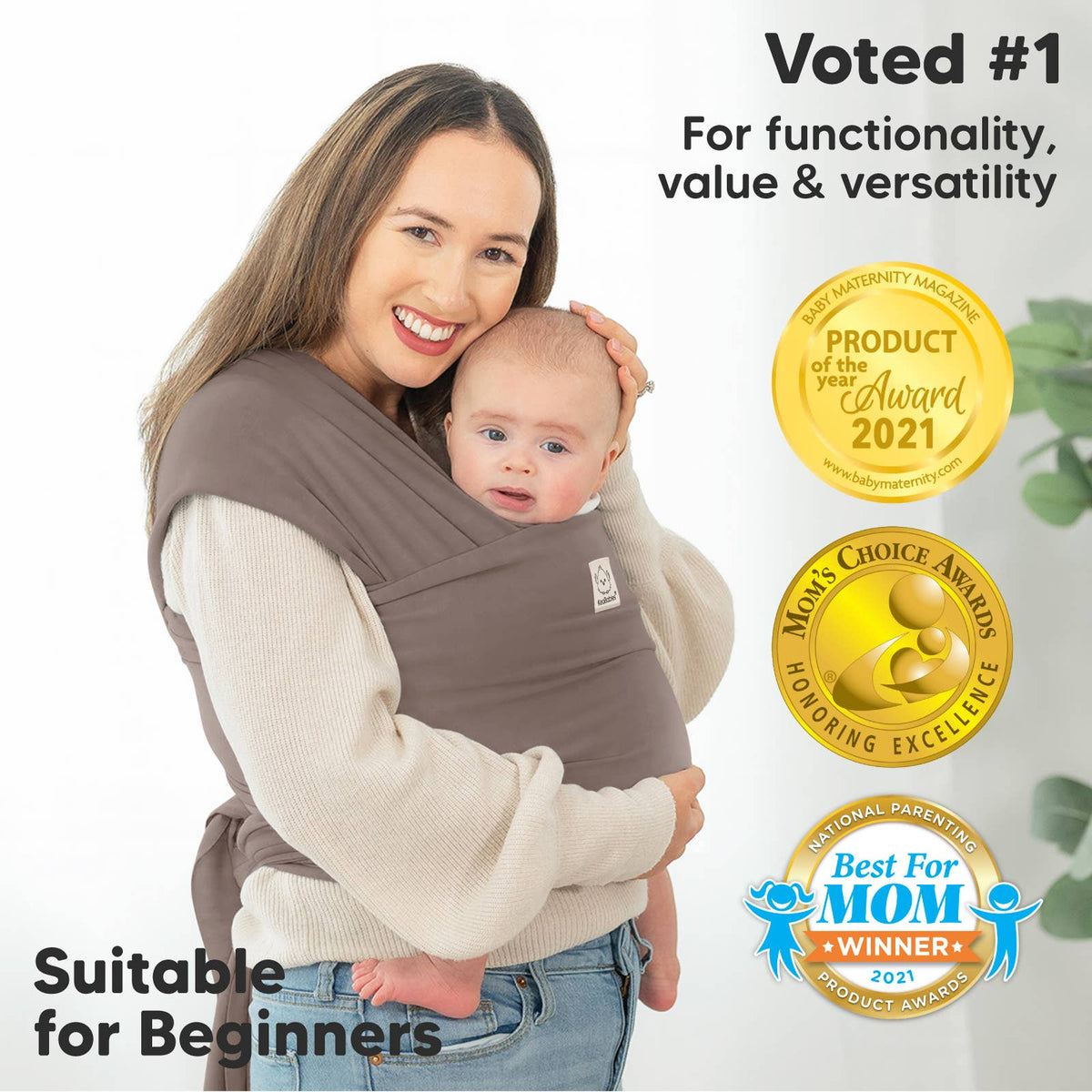 Copper Gray KB OG Baby Wrap Carrier