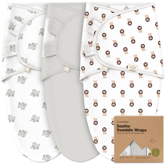 The Wild2 - 3pk Soothe Baby Swaddles 0-3 Months