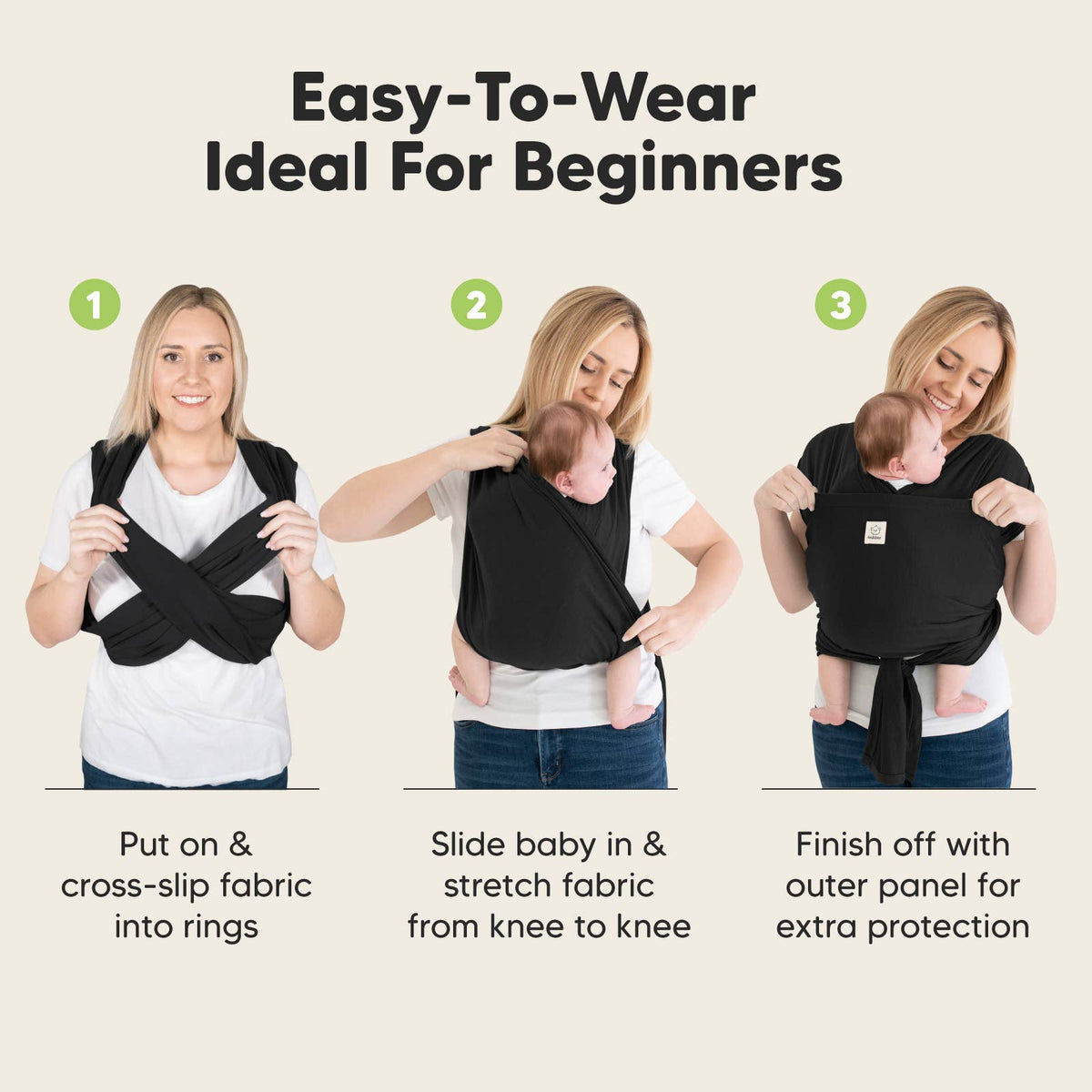Trendy Black KB D-Lite Wrap Carrier