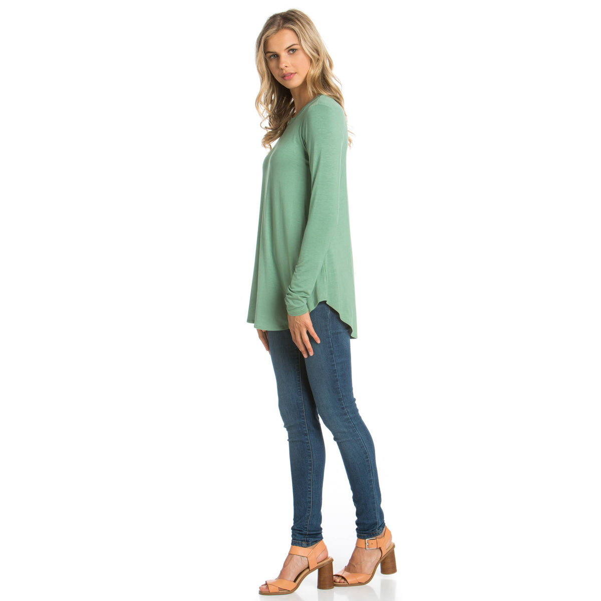 Crew Neck Long Sleeve Top