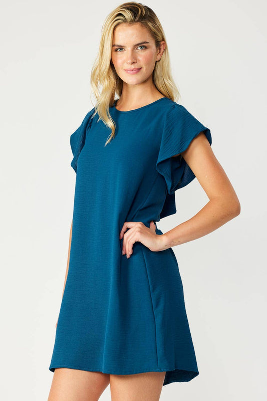 Flutter Sleeves Air Flow Dress