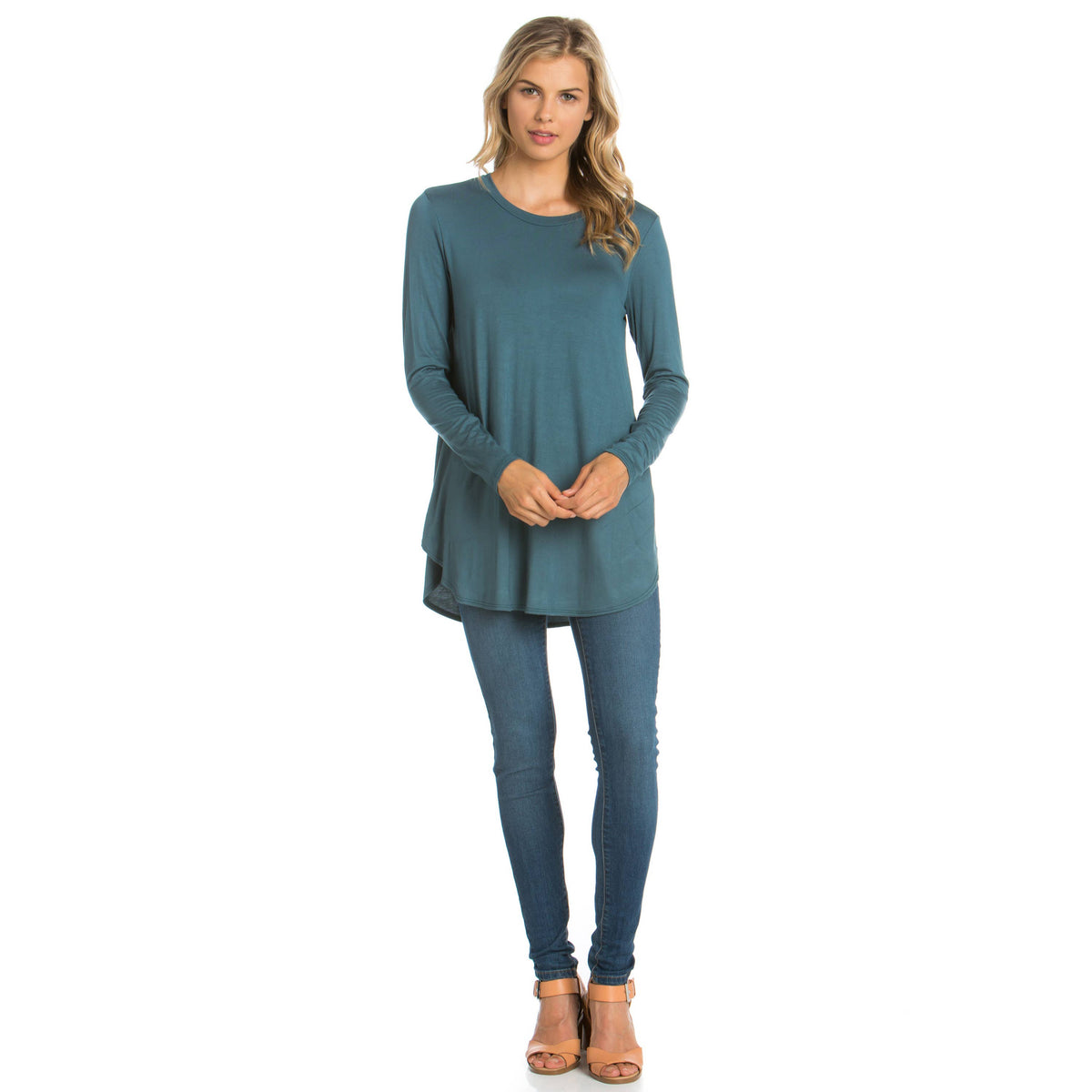 Crew Neck Long Sleeve Top