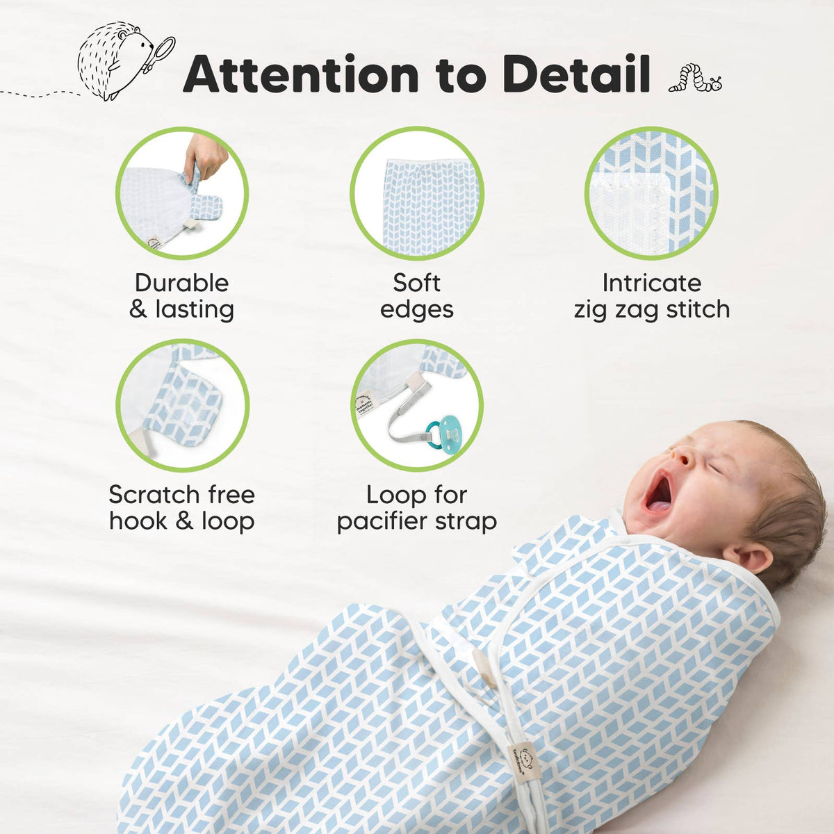 Storm-3pk Soothe Baby Swaddles 0-3 Months