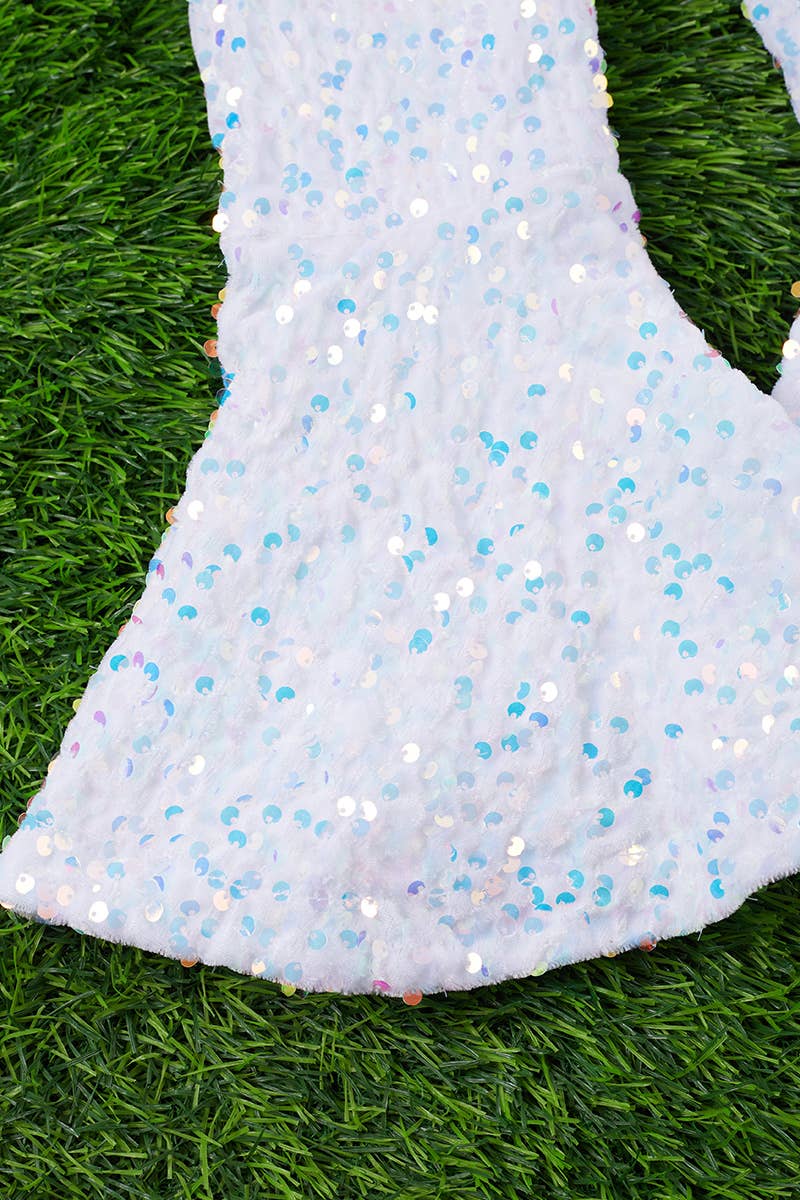 Girls Snow White Sequins Bell Bottoms