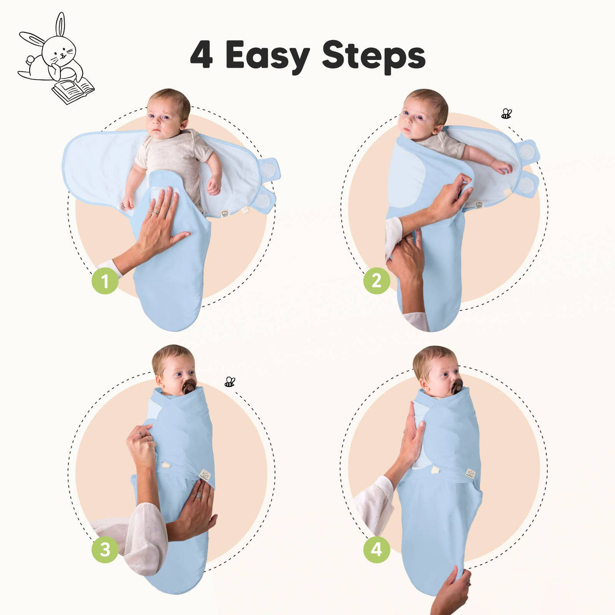Clouds ABC 3pk Soothe Baby Swaddles 0-3 Months