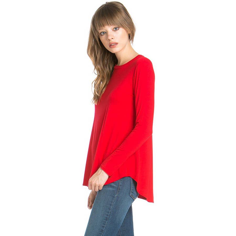 Crew Neck Long Sleeve Top