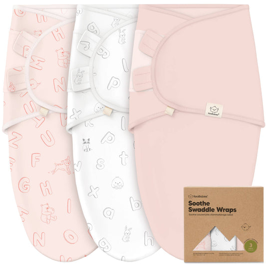Rose ABC Land - 3pk Soothe Baby Swaddles 0-3 Months