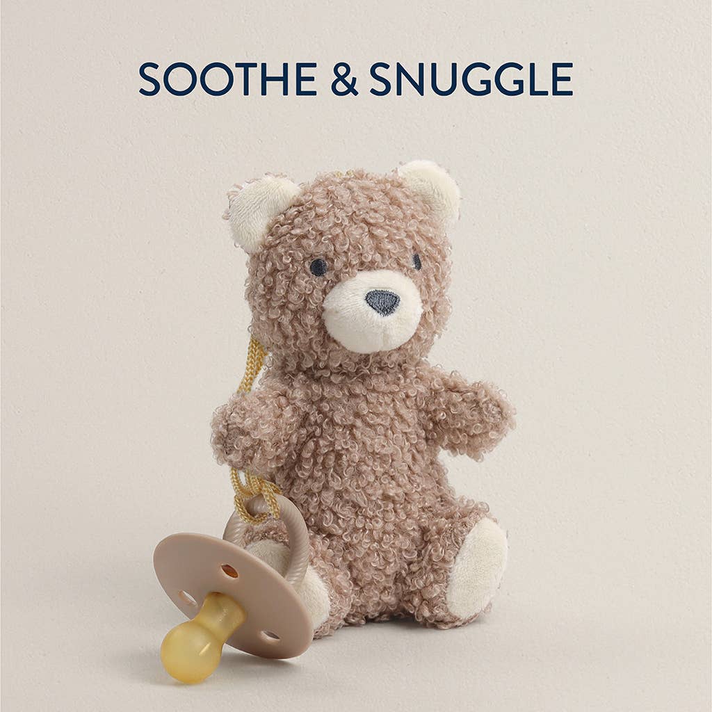 *NEW* Bitzy Pal Natural Rubber Pacifier & Stuffed Animal