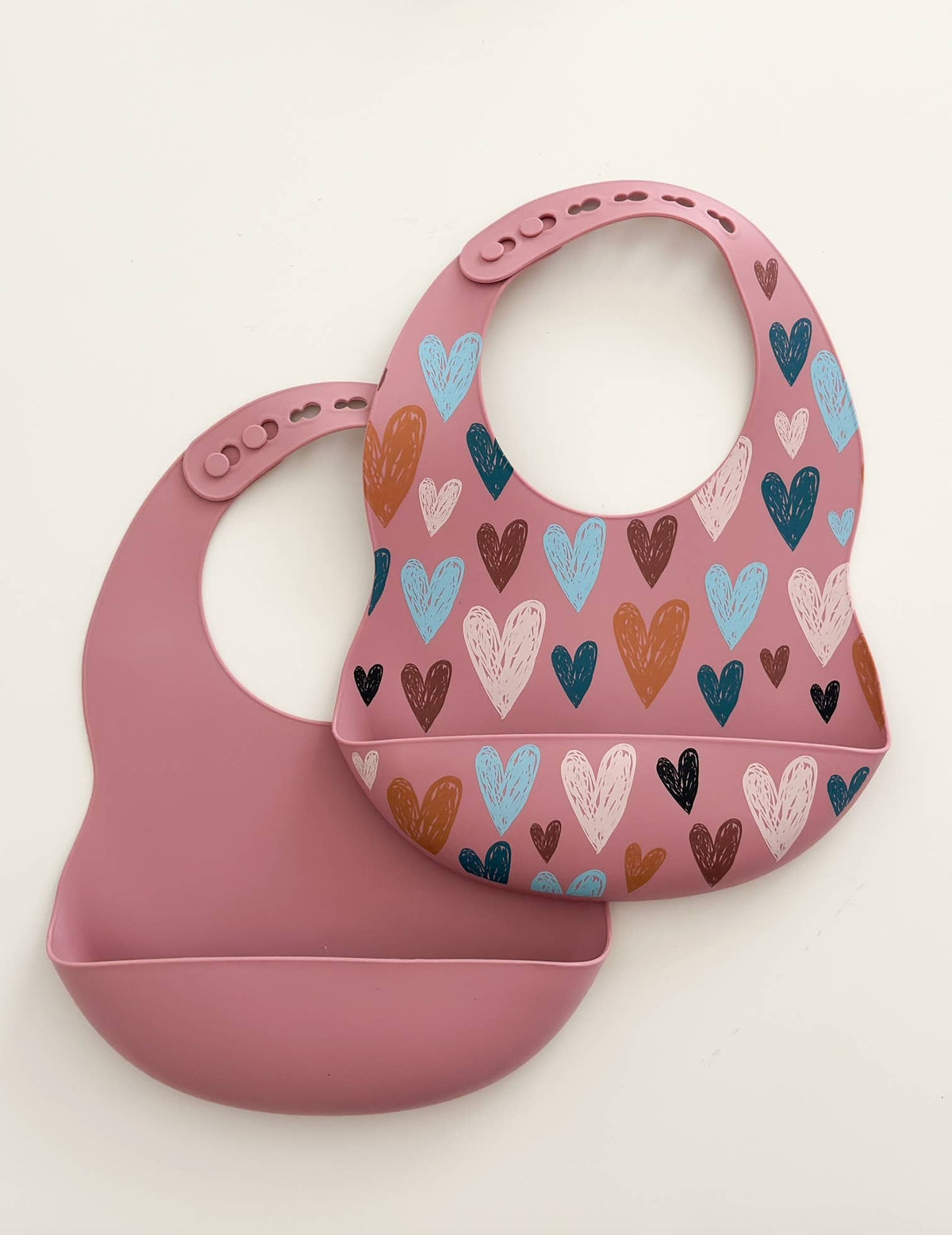 Hearts and Rose - Baby Bibs