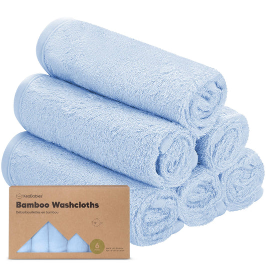 Bravo Blue - 6-Pack Baby Wash Cloths