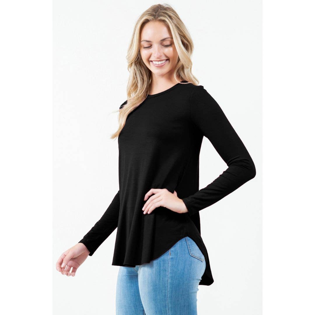 Crew Neck Long Sleeve Top