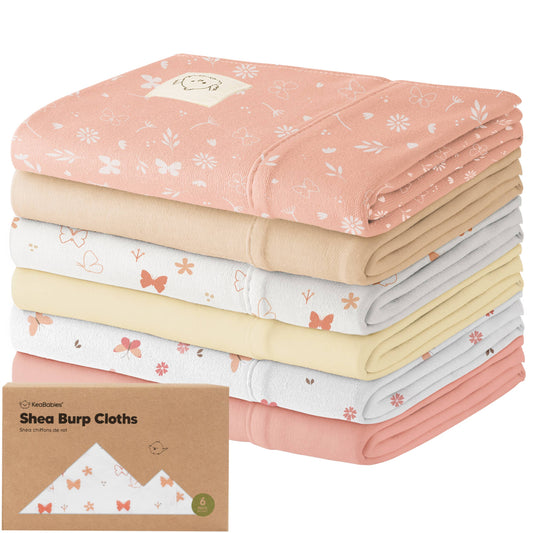 KeaBabies 6-Pack Shea Burp Cloths