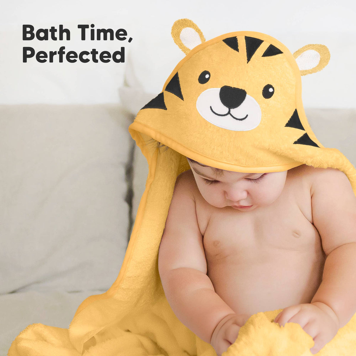 Tiger KB Cuddle Baby Hooded Towel