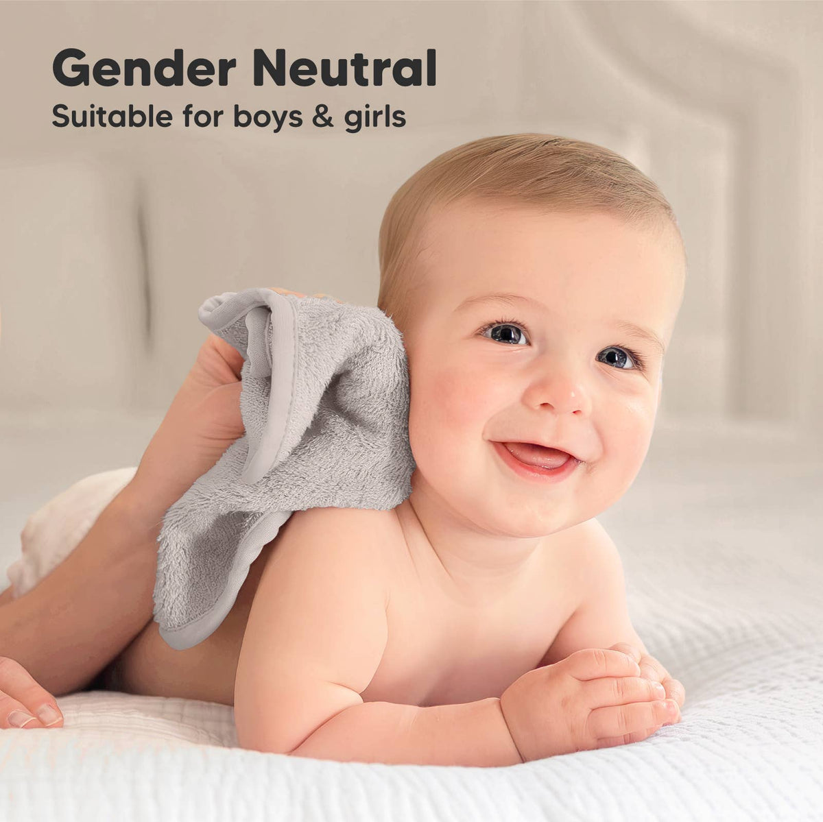 Heather - 6-Pack Baby Wash Cloths