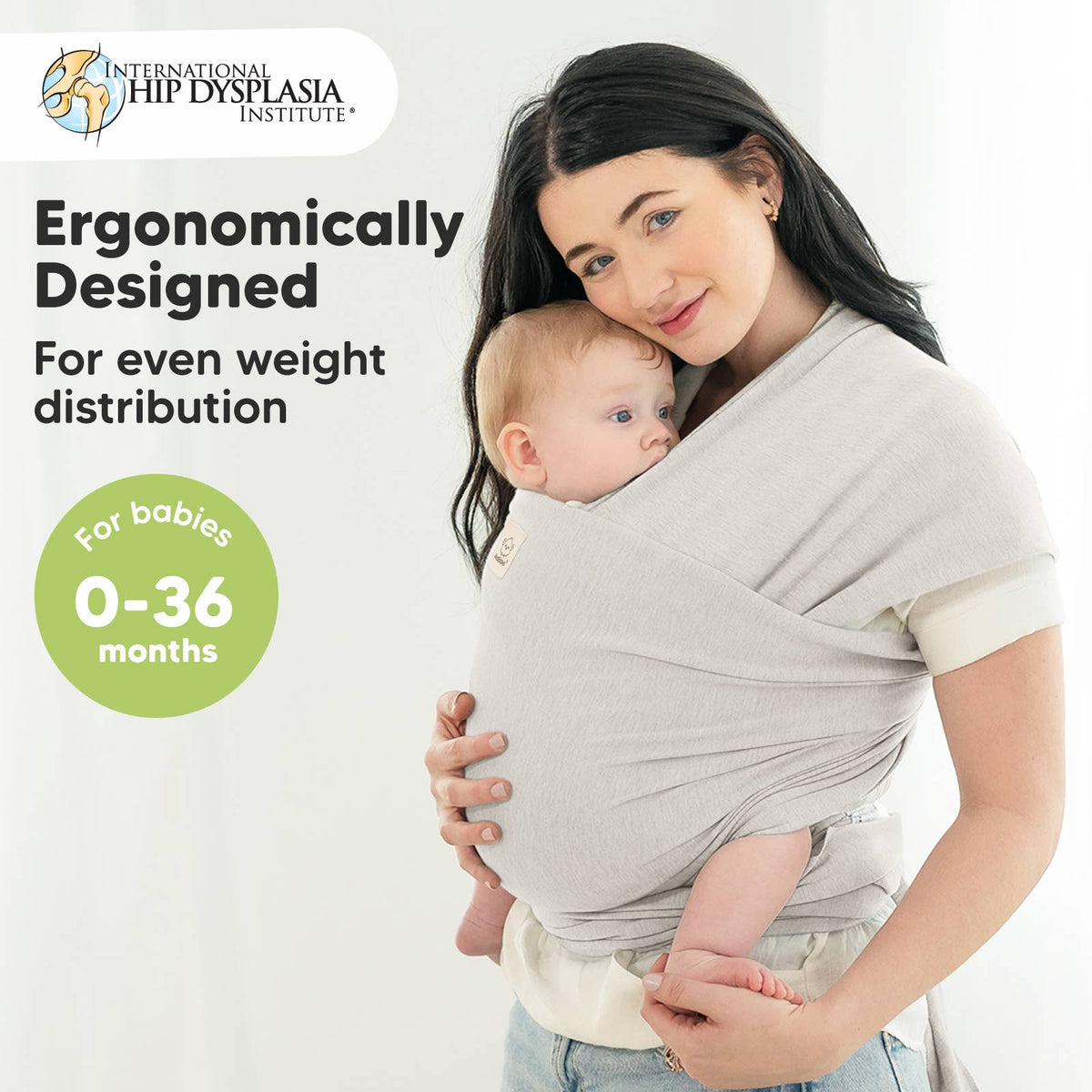 Rhino Gray KB OG Baby Wrap Carrier