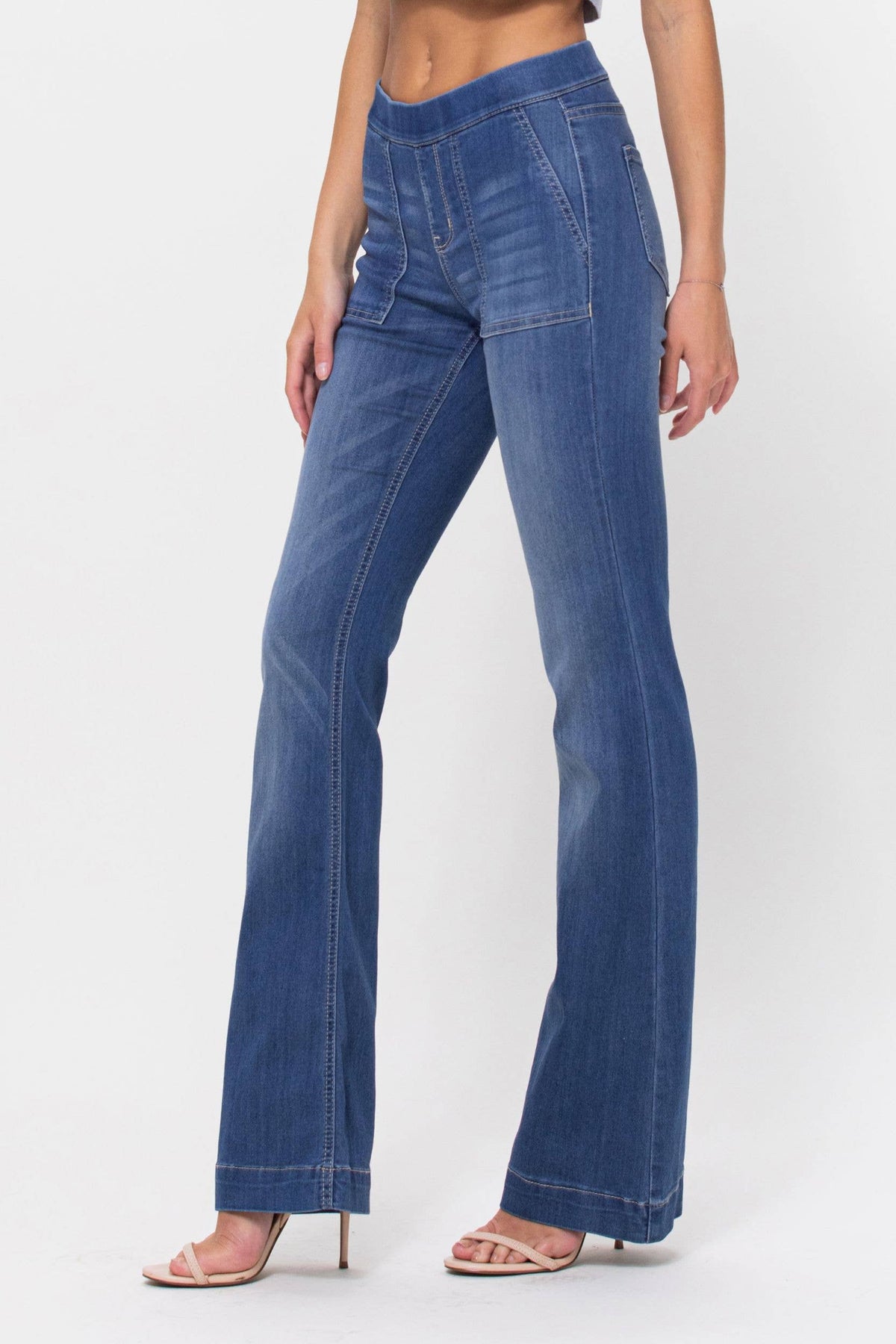 AB36651M Mid Rise Flare Pull On with Surplus Pockets