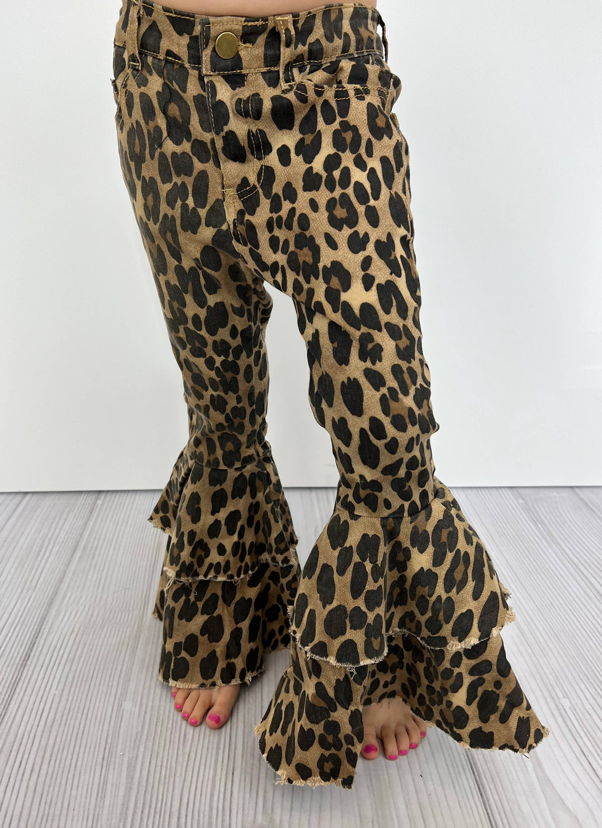 ***SALE*** Cheetah Denim Flares - Size 2T Only Available