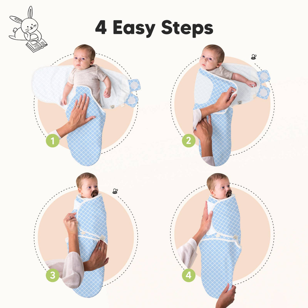 Storm-3pk Soothe Baby Swaddles 0-3 Months